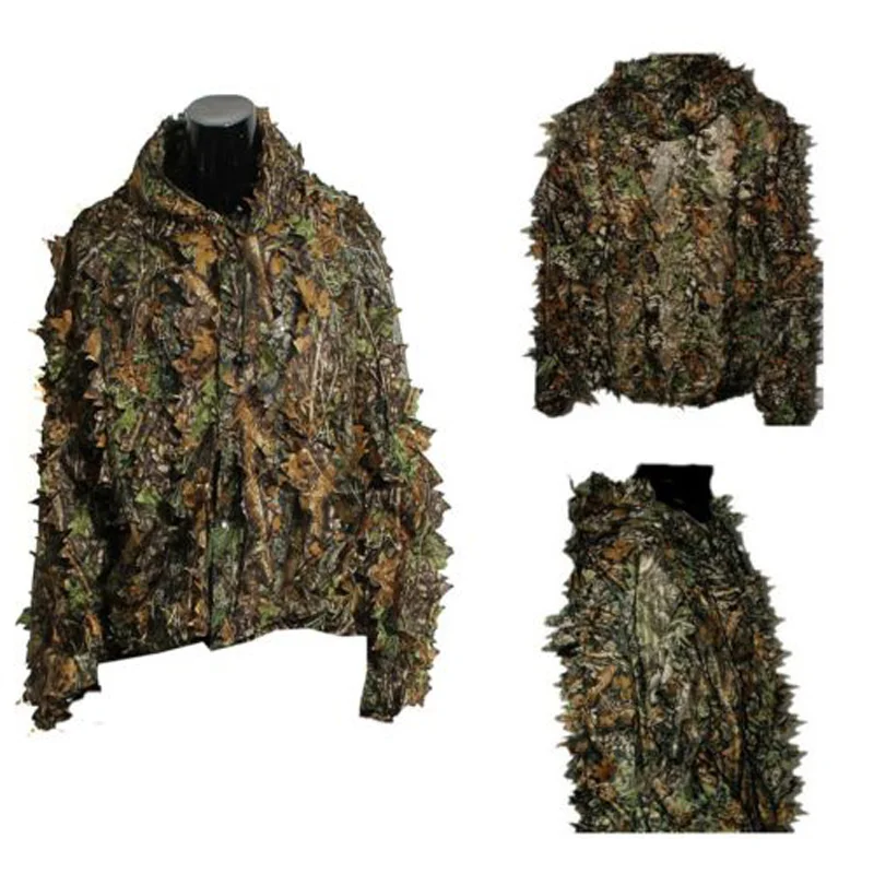 Traje Ghillie biónico de hoja de arce 3D, ropa de camuflaje para observación de aves en la jungla para caza - imagen 3