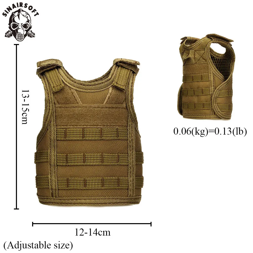 SINAIRSOFT-chaleco táctico militar Molle para cerveza, cubierta de botella, Enfriador de bebidas, accesorios de vestido de Navidad, fiesta de Halloween LY2074 - imagen 3