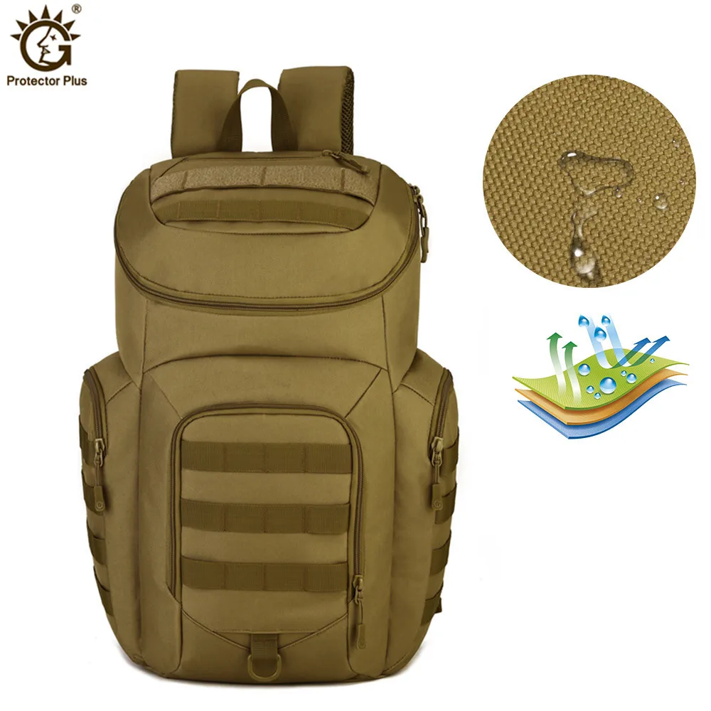 Mochila táctica impermeable de camuflaje para hombre y mujer, paquete de asalto Molle, senderismo al aire libre, Camping, caza, 40L - imagen 3
