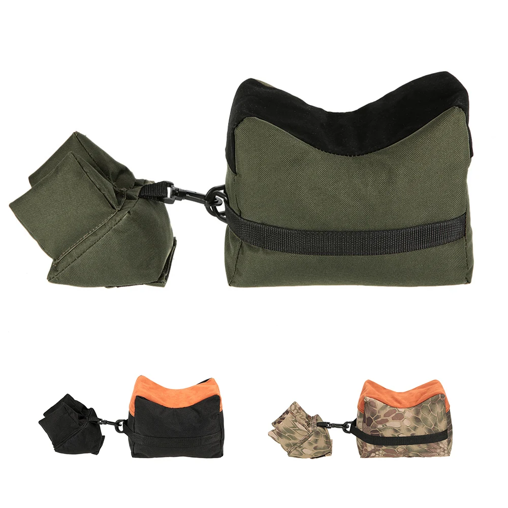 Bolsa frontal y trasera para bicicleta al aire libre, conjunto de bolsa de arena portátil para Rifle, caza de francotirador, pistola táctica, soporte de objetivo, bolsa de tiro CS - imagen 3