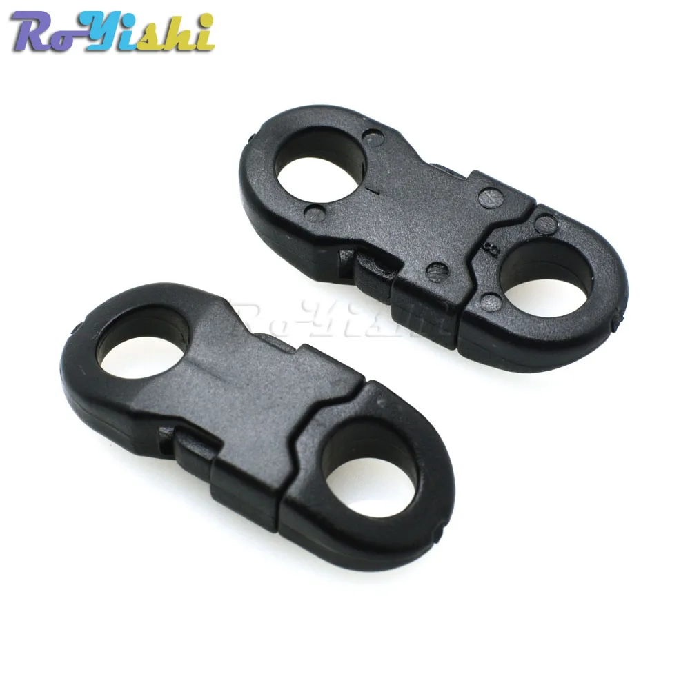 Broche de seguridad de plástico para collar, pulsera de Paracord, hebilla de Liberación lateral recta, 200 unids/paquete, 5,5mm - imagen 4