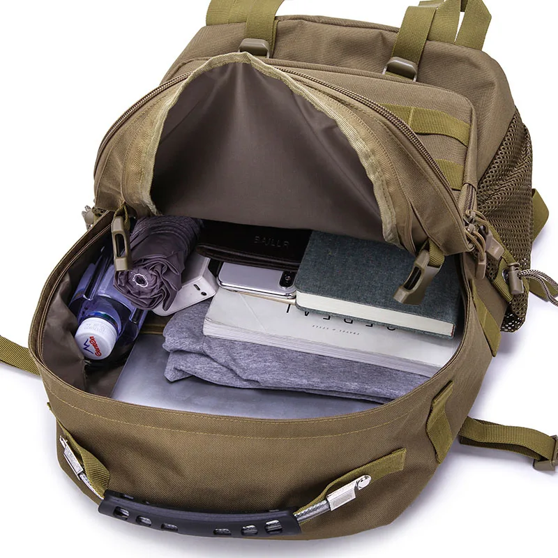 Mochila táctica de 35L, bolsa para acampar, senderismo, mochila de camuflaje para hombres, viaje, montañismo, bolsa para deportes al aire libre - imagen 3