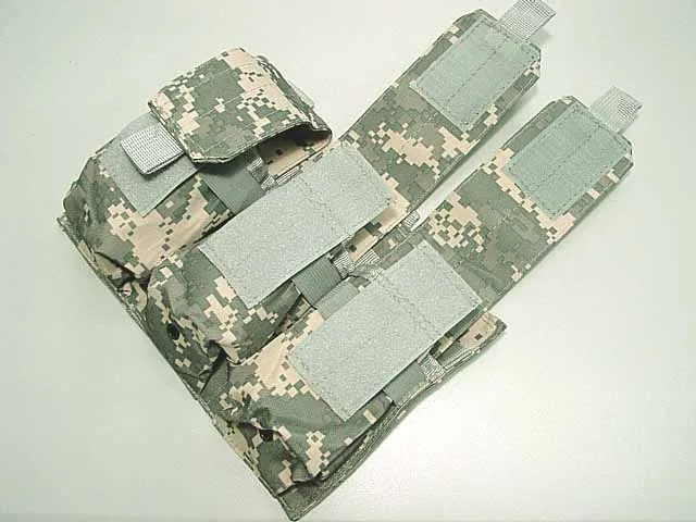Bolsa táctica MOLLE Triple M4 para revistas, paquete de gaine de camuflaje, Clip táctico Airsoft, bolsa de caza de camuflaje Mag para bosque, Flyye - imagen 2