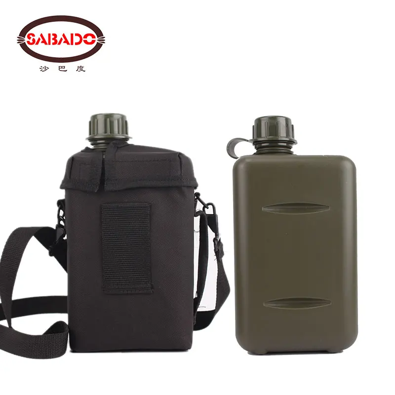Capacidad al aire libre 2L Camping senderismo escalada regadera plastificada respetuosa con el medio ambiente resistente al calor botella de cantimplora estadounidense - imagen 2