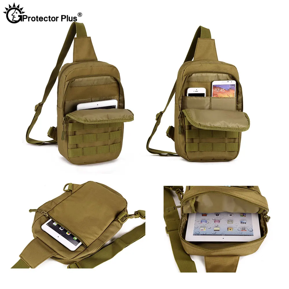 PROTECTOR PLUS bolsa de pecho táctica 10 pulgadas Tablet PC impermeable militar deportes al aire libre mensajero ciclismo Camping pesca bolsa - imagen 3