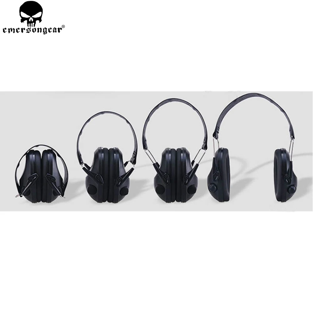Emersongear NRR 20dB orejera para disparar sonido estéreo Protector auditivo táctico caza militar plegable auriculares con cancelación de ruido - imagen 5