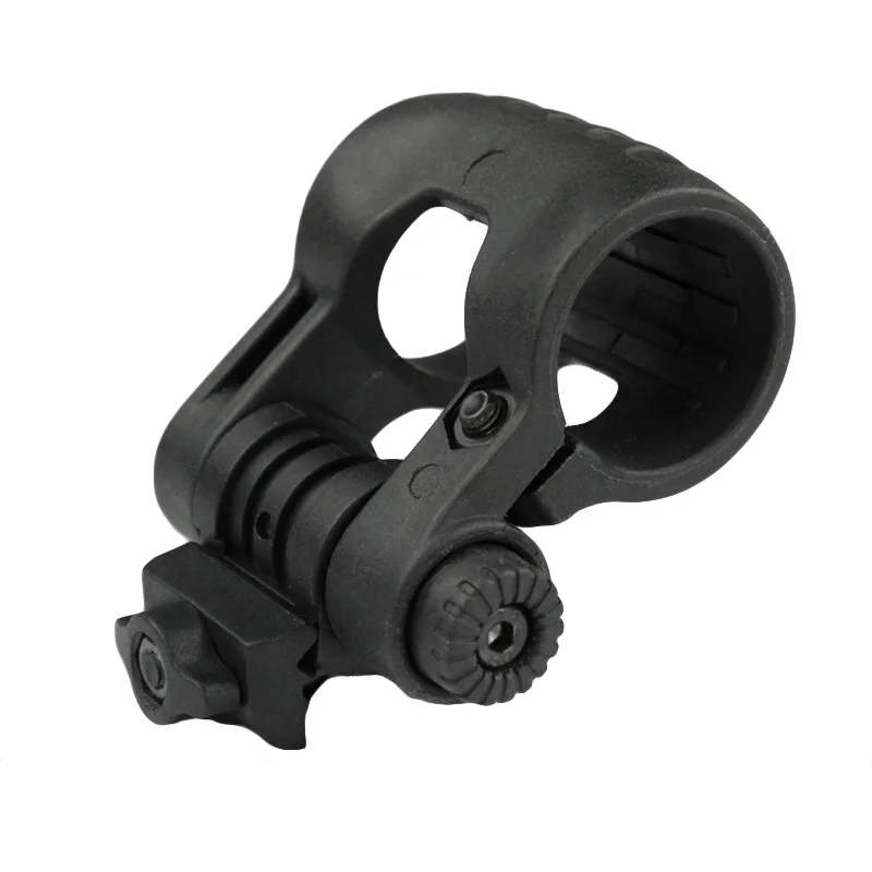 Abrazadera DE linterna VULPO Airsoft, soporte DE luz táctico ajustable para sostener luces tácticas DE 25,4mm DE diámetro, BK DE - imagen 5