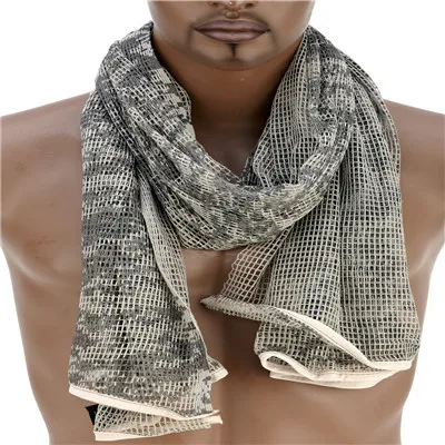 Bufanda de algodón de malla táctica de camuflaje de bosque ruso, bufandas para senderismo, velo de francotirador, red de 180cm x 86cm - imagen 3