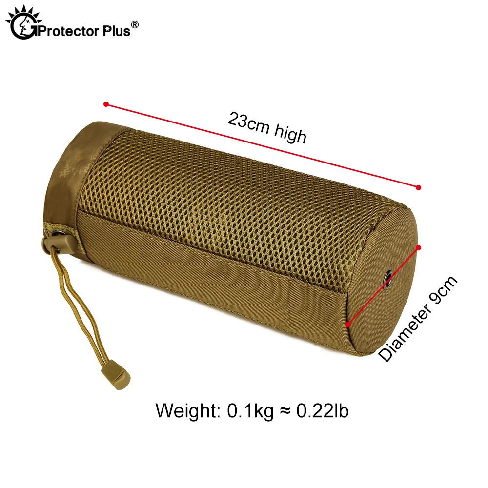 PROTECTOR PLUS Molle System Tactical Kettle Bag, bolsa de agua de camuflaje, botella de agua individual, bolsas de escalada al aire libre, bolsa de agua de malla duradera para senderismo - imagen 2