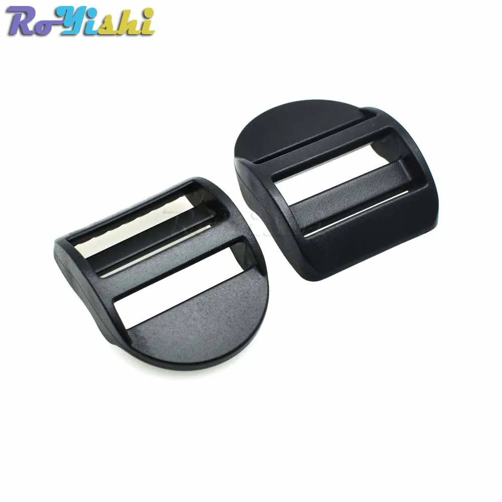 Hebillas deslizantes de bloqueo de escalera de plástico, correas de mochila, correas negras de 20mm, 25mm, 32mm, 38mm y 50mm, 1000 unids/paquete - imagen 5