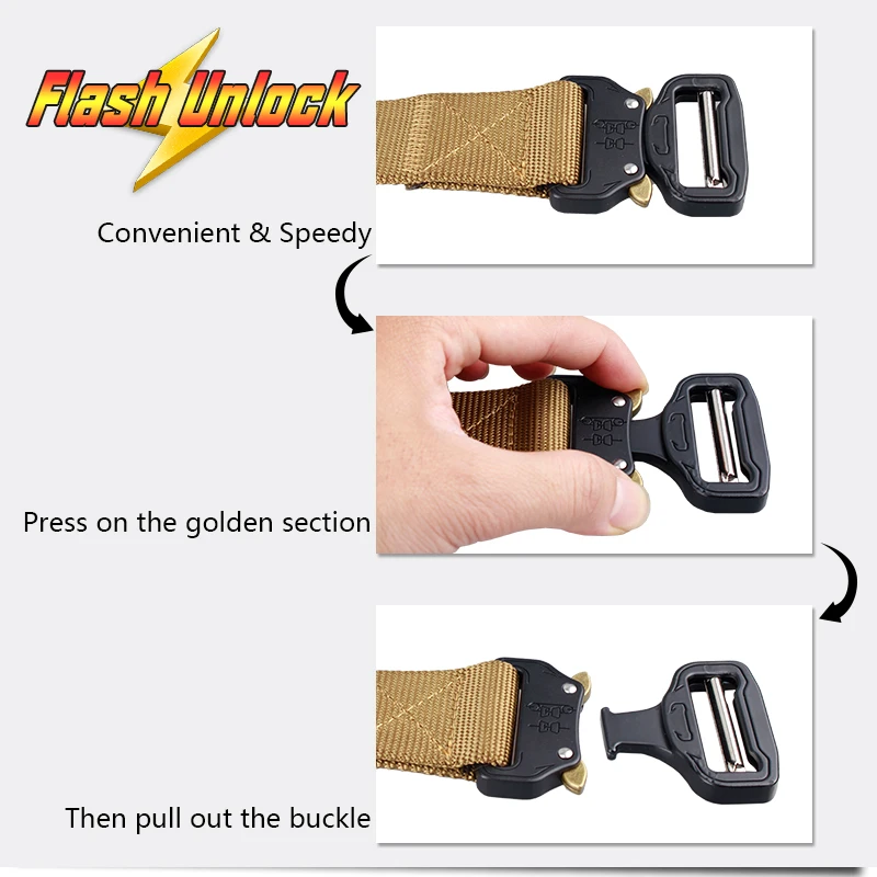 IDOGEAR, cinturón táctico de liberación rápida de 1,5 pulgadas, cinturones para hombres, deportes, nailon negro, verde, BT3404, deportes al aire libre para hombres - imagen 5