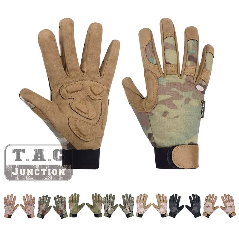 Emerson-guantes de camuflaje táctico para todo tipo de clima, guante ligero de dedo completo, cazador de tiro, Airsoft - imagen 2