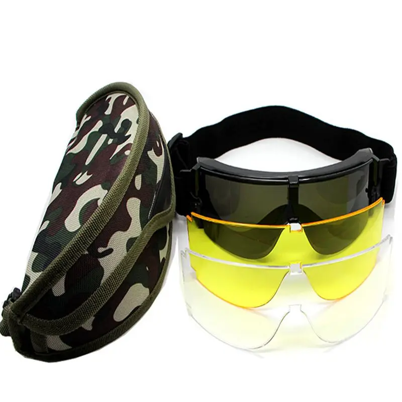 Gafas tácticas militares X800 para hombres, gafas de sol del ejército, gafas de Paintball, protección ocular, 3 lentes - imagen 3