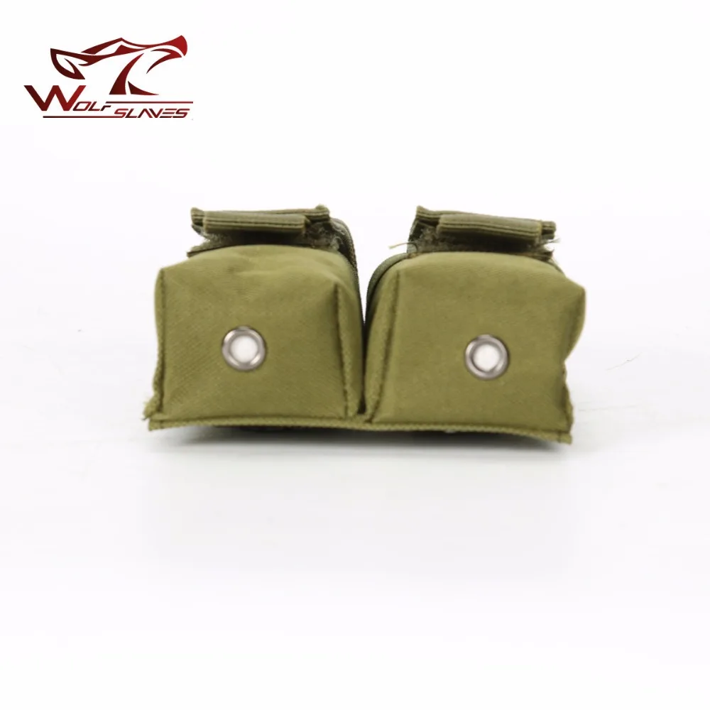 Bolsa táctica para pistola MOLLE, doble soporte Mag, bolsa militar de nailon 1000D, Airsoft, accesorios de caza al aire libre - imagen 4