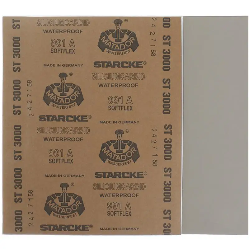 STARCKE-papel de lija húmedo y seco, 100 de grano, abrasivo, impermeable, paquete de 3000 hojas - imagen 2