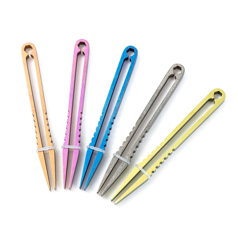 Pinzas de aleación de titanio EDC Mini Gadget TC4, pinzas pequeñas para exteriores, nuevas - imagen 4