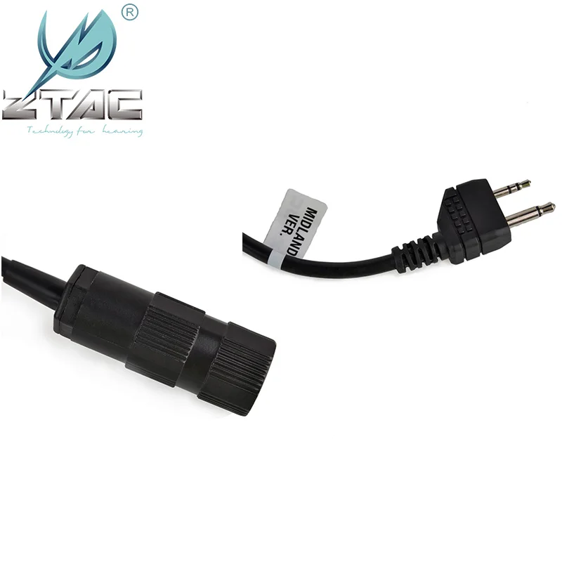 Adaptador de auriculares tácticos PTT, Z-TAC, militar, Softair, MH180-V, señal del Atlántico, Push-talk Midland, accesorios para Airsoft, Z144 - imagen 5