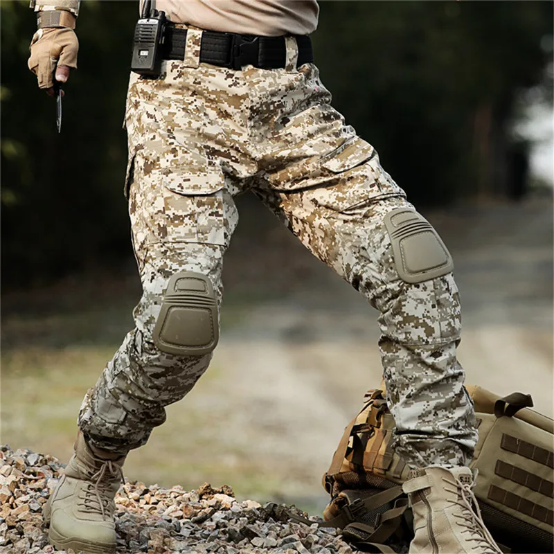 MEGE Rapid Assault pantalones con rodilleras, ropa táctica de camuflaje, pantalones de combate cargo - imagen 2