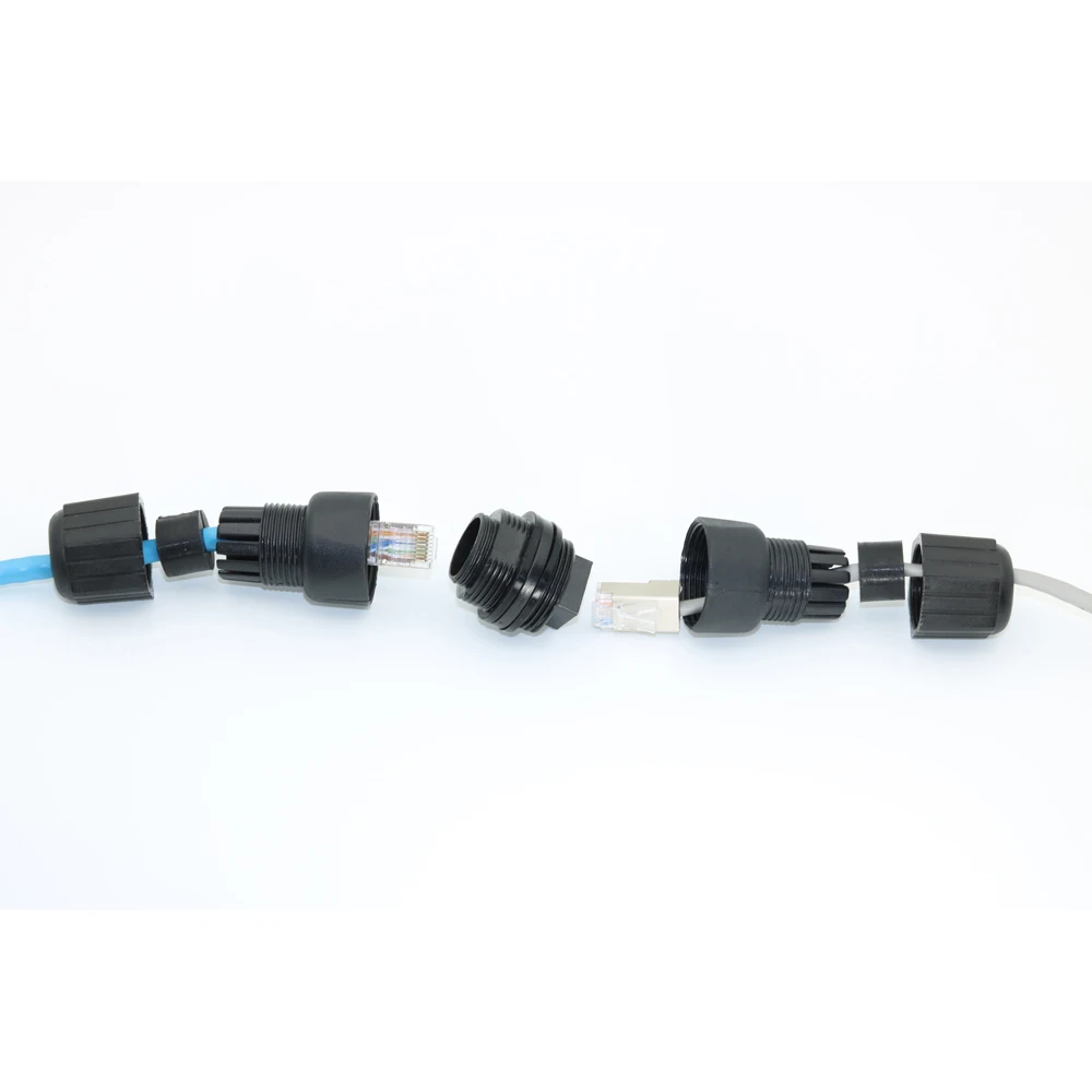 Conector impermeable xintylink RJ45 conector utp cat6 sin blindaje M25 hembra blindado cable ethernet stp cat5e cat 6 ip67 conector - imagen 3