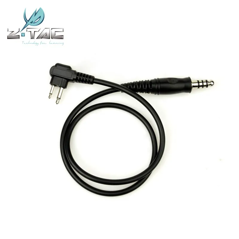 Z-tac PTT cable electrónico para auriculares tácticos, auriculares para Radios al aire libre, auriculares con cancelación de ruido, Z124 - imagen 4