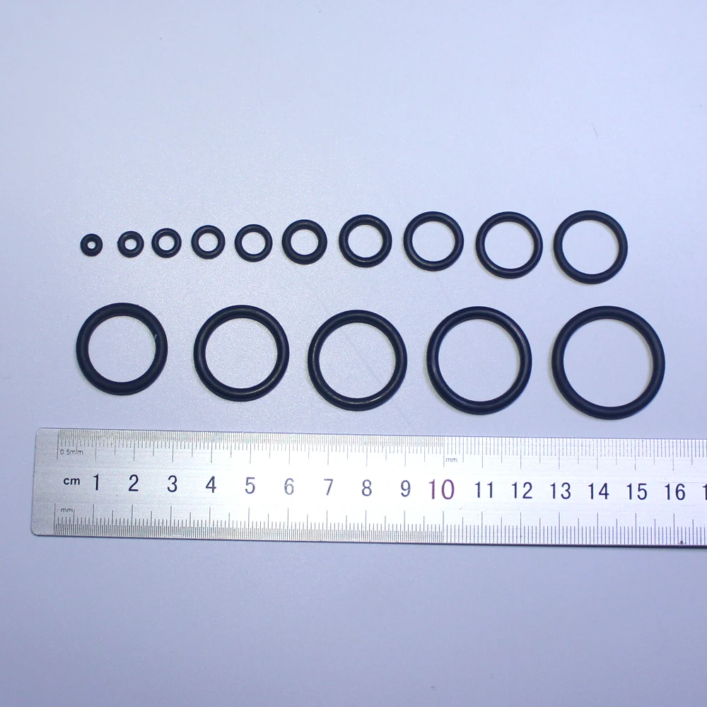 Junta de goma NBR de 200 piezas, juntas tóricas de sellado, enchufe duradero, negro, 15 tamaños, Gel de sílice flúor - imagen 5