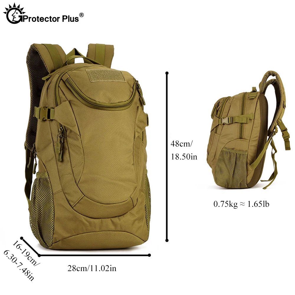 Mochila táctica PROTECTOR PLUS de 25L, mochila de camuflaje para campo, para acampar al aire libre, pesca, bolsa de viaje deportiva impermeable de nailon 900D - imagen 2