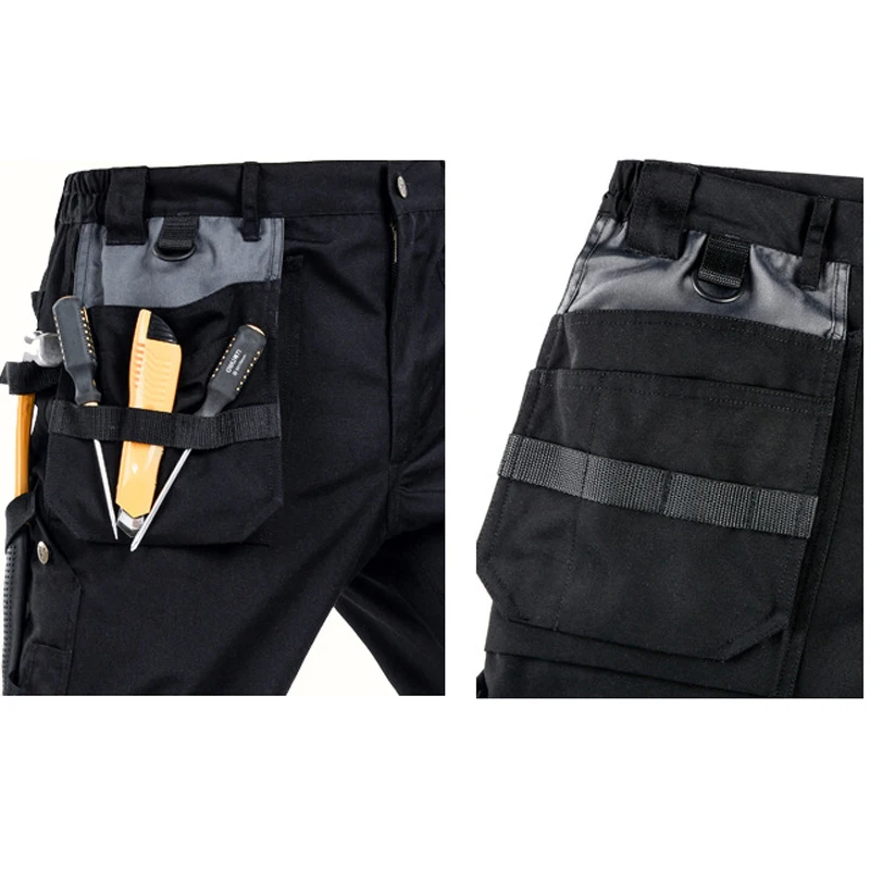 Pantalones de trabajo con múltiples bolsillos, resistentes al desgaste, pantalones Cargo mecánicos para trabajadores, pantalones de alta calidad para reparación de máquinas, 2024 - imagen 5