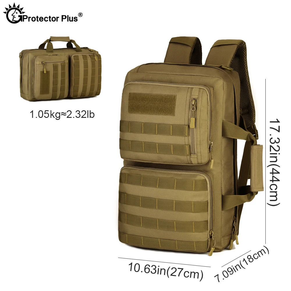 PROTECTOR PLUS mochila táctica militar 35L paquete de ordenador de tres usos bolso cruzado al aire libre de alta capacidad impermeable - imagen 3