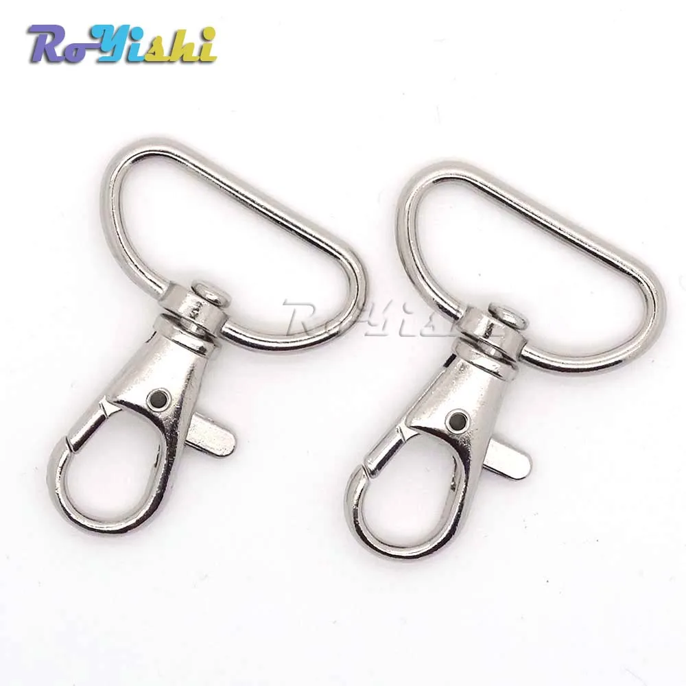 Ganchos a presión Matel giratorios para correas de mochila, cierres de langosta chapados en níquel de 1000mm, 25,4 unids/paquete - imagen 5