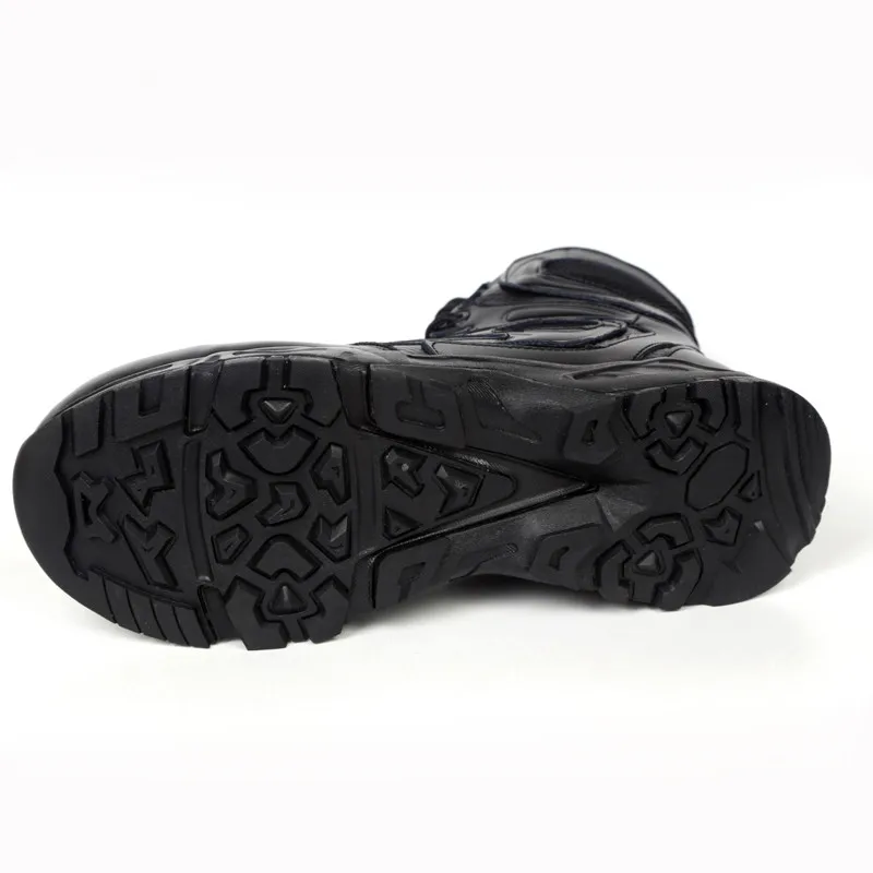 Botas ultraligeras de cuero del ejército para hombre, zapatos de asalto para el desierto, Bota de malla transpirable para exteriores, senderismo, escalada, botines de tubo alto - imagen 4