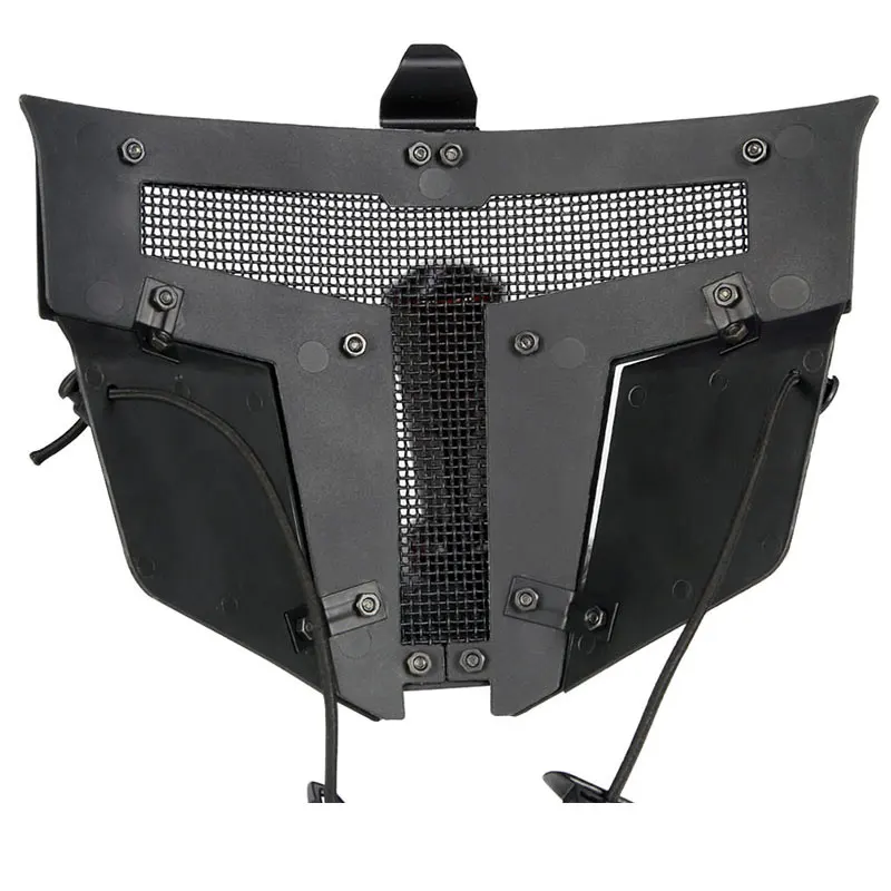 Máscara táctica de alambre de acero, máscara de malla completa para casco, cercado, caza, deporte al aire libre, protección de hierro, Samurai - imagen 4