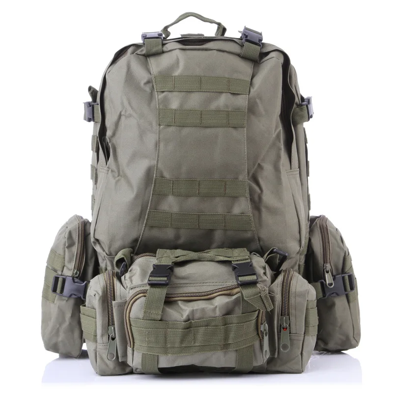 Mochila militar de asalto táctico Molle para hombre y mujer, morral grande de 50l para exteriores, senderismo, Camping, mochila de viaje - imagen 5