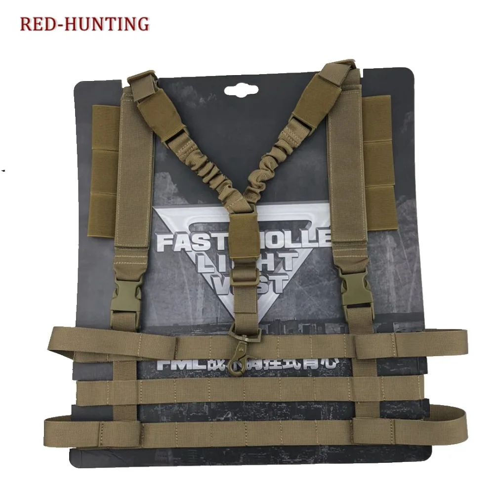 Nuevo sistema MOLLE de combate militar Airsoft, aparejo de pecho de perfil bajo, fácil de llevar, pistola de caza al aire libre, eslinga, soporte corporal para el pecho - imagen 3