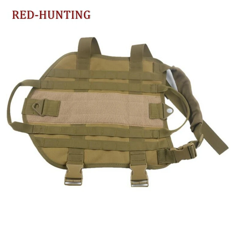 Arnés táctico de entrenamiento para perros, chaleco MOLLE con mango de tracción para perros pequeños y grandes