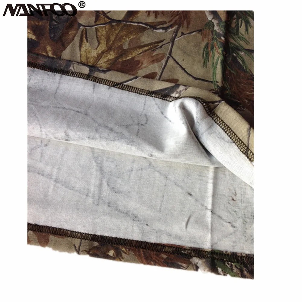 Camiseta de manga corta de verano para hombre, camiseta de camuflaje biónico con cuello redondo para caza y pesca, Top deportivo de algodón transpirable para exteriores - imagen 3