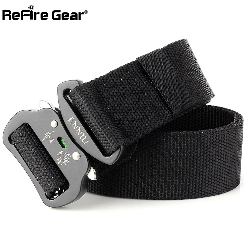 ReFire Gear-cinturón táctico de nailon para hombres, cinturón táctico de combate del Ejército de los Estados Unidos, de alta resistencia, de seguridad, 4,5 cm - imagen 5