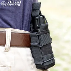 Bolsa táctica militar ROCOTACTICAL para revistas, apilador abierto MOLLE, bolsa individual Mag para linterna táctica M1911 92F