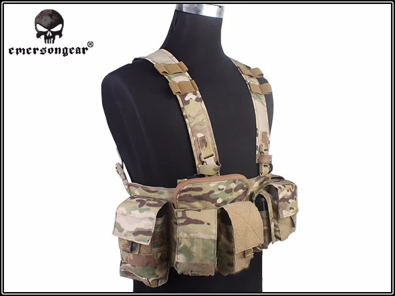 Chaleco de combate militar EMERSON UW Gen V, aparejo frontal dividido en el pecho, Airsoft, EM7451