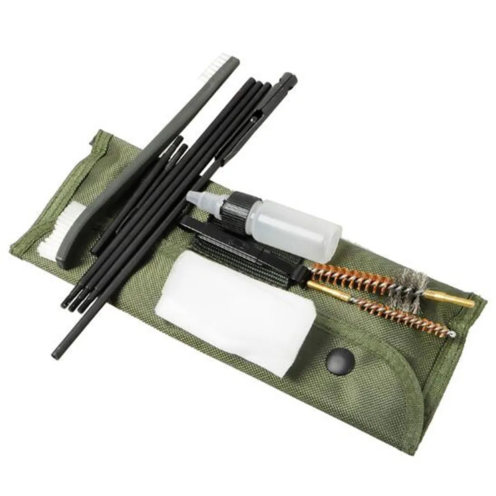 10 unids/set Kit de limpieza de pistola, juego de limpieza de pistola militar táctica, cepillo de limpieza para Rifle de tiro, limpiaparabrisas, accesorios para pistola de caza - imagen 5