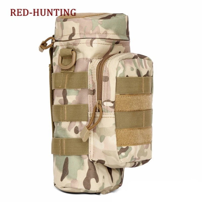 Bolsa táctica Molle con cremallera para botella de agua, bolsa pequeña de nailon impermeable para viaje al aire libre y Deportes - imagen 5