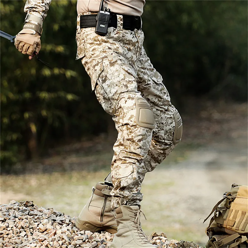 MEGE Rapid Assault pantalones con rodilleras, ropa táctica de camuflaje, pantalones de combate cargo - imagen 3