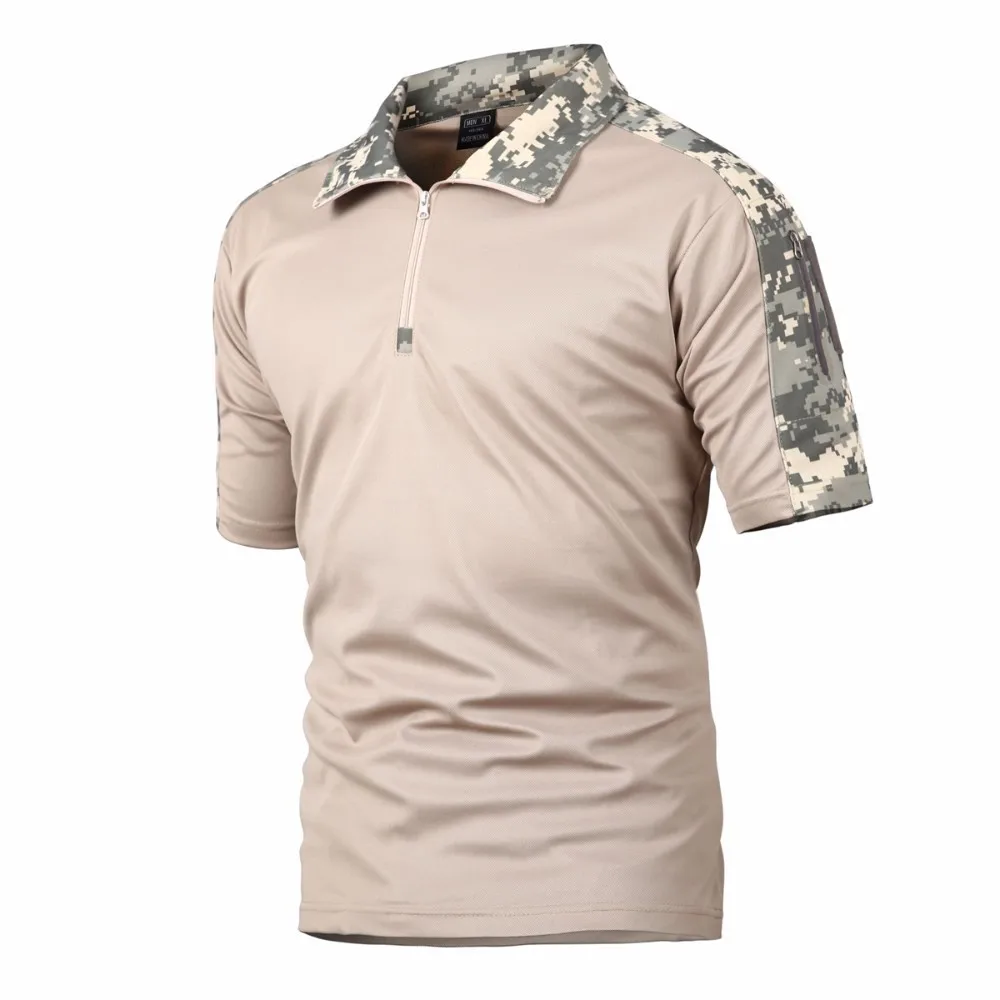 Camisa táctica de manga corta para hombre y mujer, camisetas deportivas de camuflaje para caza y pesca, ropa de Camping al aire libre, secado rápido, Verano - imagen 4