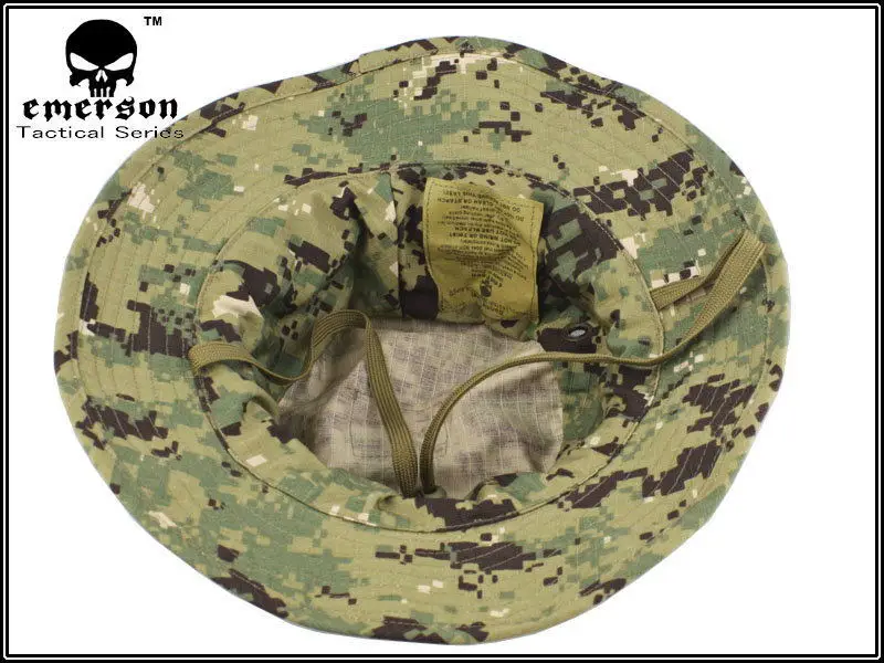 EMERSON Boonie Hat Woodland Marpat sombrero táctico antiarañazos tela de rejilla sombrero de camuflaje AOR2 gorra de caza EM8740 - imagen 4