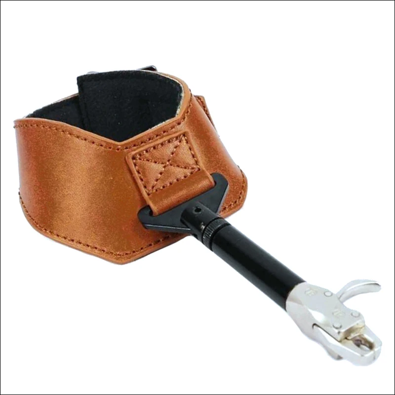 Nueva flecha de caza tiro con arco lanzamientos con correa ajustable para práctica de tiro con correa de muñeca de gatillo pinza de acero - imagen 3