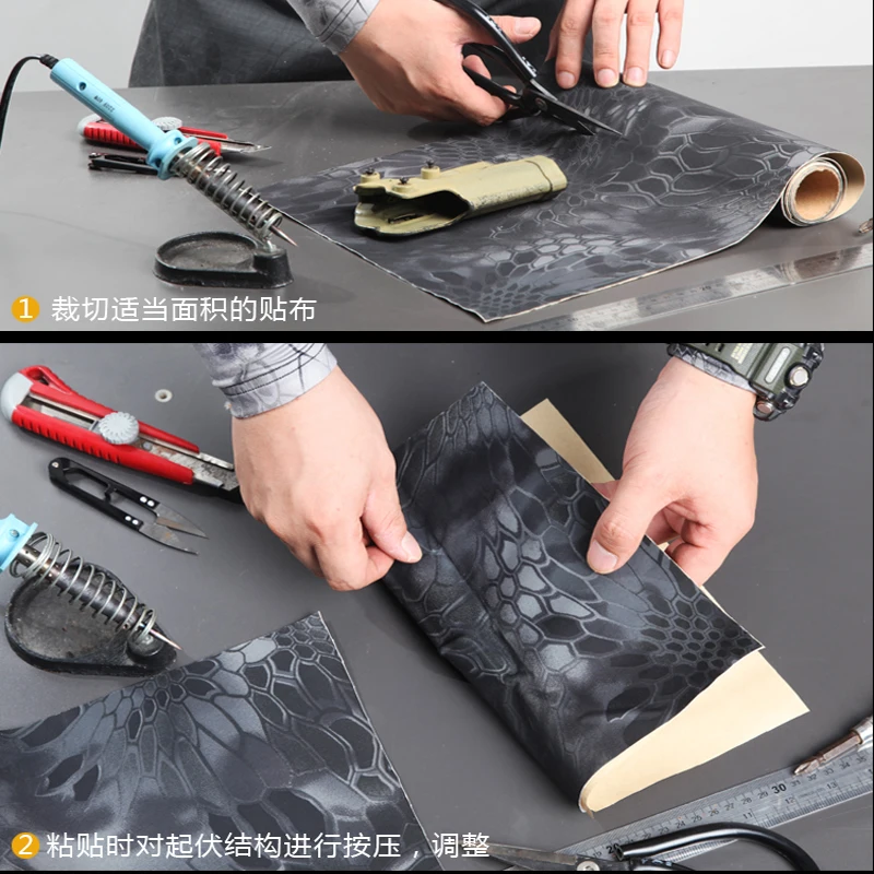 VULPO-cinta de camuflaje autoadhesiva superelástica multiusos, Kryptek, 30cm x 150cm, para Camping, combate, caza - imagen 5