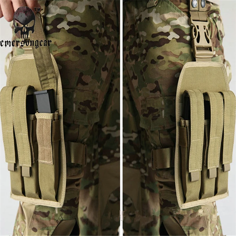 EmersonGear-Bolsa de muslo táctica Triple para caza, soporte magnético para MP5, MP7, KRI - imagen 3