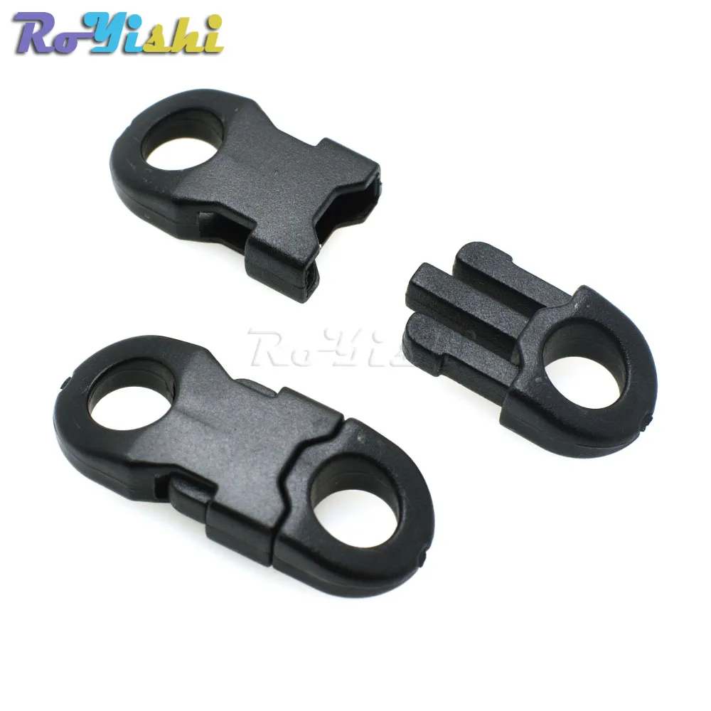Broche de seguridad de plástico para collar, pulsera de Paracord, hebilla de Liberación lateral recta, 200 unids/paquete, 5,5mm - imagen 5
