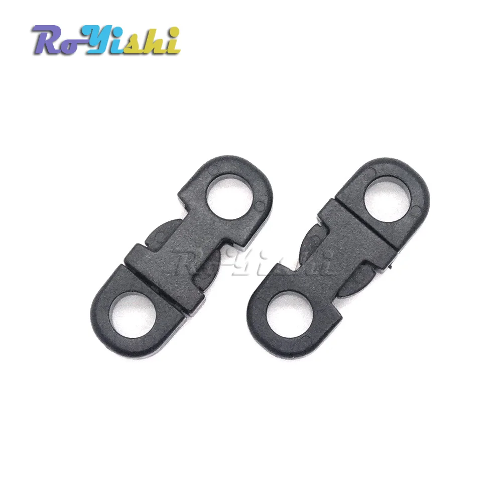 Hebillas de plástico para teléfono móvil, 1000 unids/paquete, diámetro de agujero de 5mm, Liberación lateral plana recta, Paracord negro - imagen 4