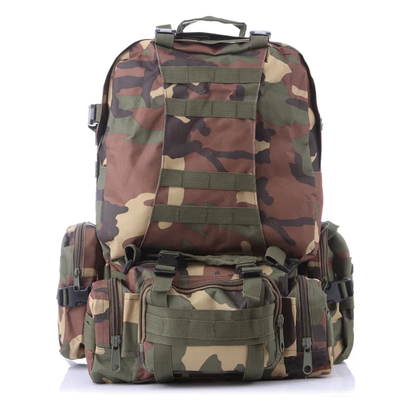 Mochila militar de asalto táctico Molle para hombre y mujer, morral grande de 50l para exteriores, senderismo, Camping, mochila de viaje - imagen 2