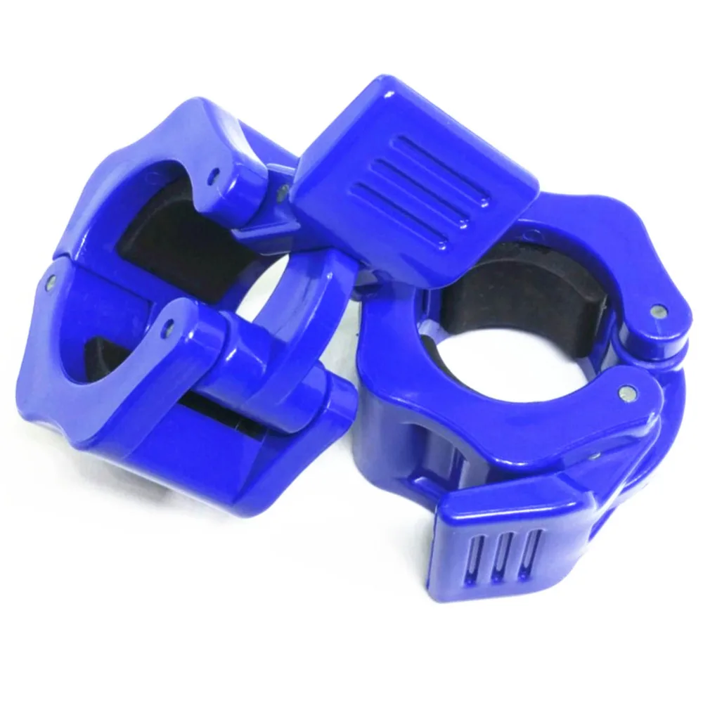 Abrazaderas de bloqueo giratorio para Mancuernas, 1 par, todos los tamaños, 1 ", 2", tipo tornillo, barra, tipo liso, para gimnasio, azul